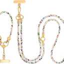 Crystal Phone Strap Crossbody and Wrist Lanyard, Anti Theft Layered & Wrist Strap Cell Phone Neck for Women