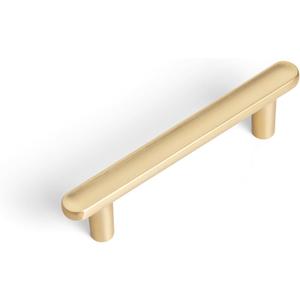 Goo-Ki 6 Pack 3" Classic Curvature Champagne Bronze Cabinet Handles - Timeless Appeal Meets Modern Functionality for Kitchen Drawer Improvement (3" Center to Center)