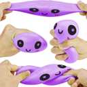 Squishy Dumpling Stress Relief Toys, Super Soft Slow Rising Squeeze Fidget Toy for Teens & Adults, Cute Food Foam Squishy for Anxiety Relief, Desk Toy Relaxation Gift(Purple)