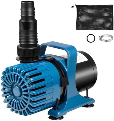 TONGCHANT 310W 5300 GPH Pond Pumps for Outdoor Ponds, 180° Adjustable Water Direction, Ultra-Quiet Fountain Pump with 20FT Power Cord & Barrier Bag, Waterfall Pump, Pond Water Pump, UL Listed