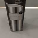 Bodum Travel French Press Coffee Maker Set, Stainless Steel with Extra Lid, Vacuum, 0.35 L/12 oz, White