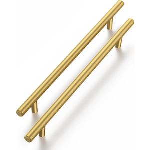 Haliwu 20 Pack Cabinet Handles Brass Gold Cabinet Pulls 6-1/4 Inch Hole Center Drawer Pulls Modern Bar Dresser Handles for Bathroom Kitchen Bedroom