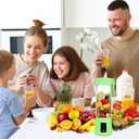 [Upgraded Version] Personal USB Juicer Cup ,Portable Juicer Blender ,Household Fruit Mixer - Six Blades in 3D,Rechargeable Fruit Mixing Machine For Baby Travel 380ml(green)