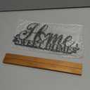 Teenyyou Home Sweet Home Sign House Table Decor Bless Centerpiece Black Metal Word Sign with Wooden Base for Sweet Family Tabletop Desk Decoration Housewarming Gift