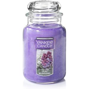 Yankee Candle Lilac Blossoms Scented Classic 22oz Large Jar Single Wick Candle Over 110 Hours of Burn Time Perfect for Gifting Gatherings and Seasonal Decorations