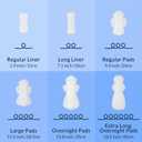 3 x 100% Organic Overnight Pads for Women, Ultra Thin Extra Heavy Flow Sanitary Pads with Wings Cotton Menstrual Pad Extra Coverage Period Pad Super Absorbency Feminine (Overnight, Size 5, 12 Ct)