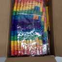 1200 PCS Colorful Sawtooth Wood Craft Sticks, 4.5 inch Rainbow Sawtooth Wood Craft Sticks, Colorful Popsicle Sticks for Crafts, Art Supplies, DIY Craft Creative Designs, by GNIEMCKIN