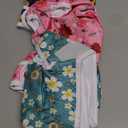 Pet Soft Washable Female Diapers (3 Pack) Female Dog Diapers, Comfort Reusable Doggy Diaper for Girl Dog in Period Heat (Cute Flower, L) (Large:19''-25'')