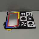 Tummy Time Baby Mirror Infant Toys Newborn 0 3 Months Brain Development with Crinkle Cloth Book Teether Black and White High Contrast Baby Toys 2 4 5 0-6 Month Boys Girls Sensory Activity Shower Gifts