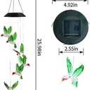 GOKU Hummingbird Solar Wind Chimes for Outside Gifts for Mom Grandma Birthday Gift Outdoor Color Changing LED Wind Chimes Solar Windchimes Lights for Garden Yard Porch Window Decorations