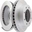 SCITOO Front Brake Rotors, 2pcs Drilled & Slotted Brakes Kit fit for Ford Excursion,for F-250,99-04 for Ford for F-250 Super Duty,99-04 for Ford for F-350,99-04 for Ford for F-350 Super Duty