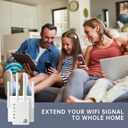 WiFi ExtenderWiFi Extenders Signal Booster - WiFi Repeater with 12880 Sq.ft Coverage 105 Deviceswith 1200Mbps Dual - Band 2.4G&5G1-Tap SetupSupports Ethernet Port,Faster Speed