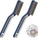 4 x Crevice Cleaning Brush,Spring Cleaning 0rganization Multifunctional Grout Cleaning Supplies, Cleaning Tools for Household, Kitchen, Bathroom, Window, Vehicle, Faucets, Toilet (Blue)