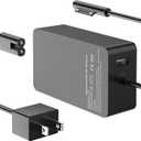 [Upgraded Version] Surface Pro Charger 65W for Surface Pro 3/4/5/6/7/8/9/X Power Supply Adapter, Compatible for Both Microsoft Surface Book Laptop/TabletWorks with 65W&44W&36W&24W (10 Ft Cord)