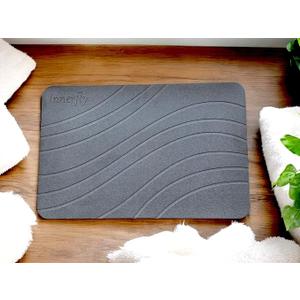Innerfly Bath Mat, Stone Grey, Dark Grey