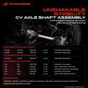 A-Premium CV Axle Shaft Assembly Compatible with Hyundai Accent 2006-2011 & Kia Rio 2006-2012, Rio5 2006-2011 & Dodge Attitude, 1.4L 1.6L, Automatic Transmission, Front Left Driver Side
