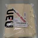 UEU Vest for Women Button Sleeveless Boat Neck Tank Tops 2025 Dressy Fahion Business Work Office Cute Meeting Fully Lined Blazer Waistcoat Outerwear Apricot M