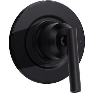 T2901BL Shower Handle Replacement for Moen T2901BL Gibson PosiTemp Valve Trim Kit, Matte Black Replace Parts Shower Lever Handle Shower Trim Kit for 2510, 2520, 2570, 2590 Valve Required（Only Handle）