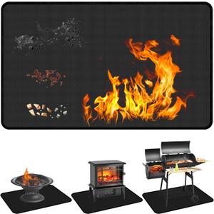 48 x 36 inch Under Grill Mats for Outdoor Grill, Double-Sided Fireproof, Oil and Waterproof Protective Mat for Grass and Deck, Outerdoor BBQ Fire Pit Fireplace Mat