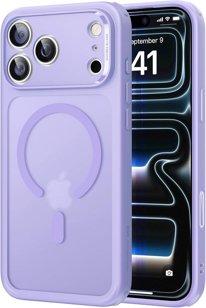 ESR for iPhone 17 Pro Case, Compatible with MagSafe, Shockproof Military-Grade Protection, Scratch-Resistant Back, Magnetic Phone Case for iPhone 17 Pro, Classic Hybrid Case, Frosted Purple