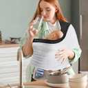 TKKOK Baby Wrap Carrier, Unisex Baby Carrier, Lightweight & Ultra Soft, Easy to Wear Baby Wrap, Perfect for Newborn Toddlers (Large, Black/Beige)