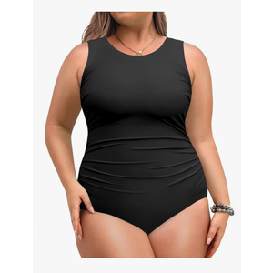 Daci Women Plus Size One Piece Swimsuit Tummy Control Athletic Bathing Suit Slimming Swimwear, 30W