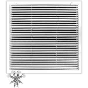 20" X 20" Aluminum Return Filter Grille - Easy Airflow - Linear Bar Grilles [Outer Dimensions: 22.5"w X 22.5"h]