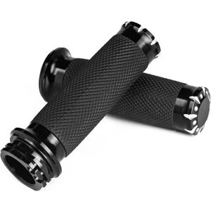BlueStars 1-Inch Handlebar Hand Grips, Non-Slip and Durable - Compatible with Harley Dyna, Sportster 883 1200, Road Glide, Softail, Street Glide, Tour Glide