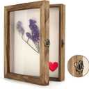 TJ.MOREE Shadow Box Frame 8 x 10 Shadowbox Display Case Picture Frame with Linen Back Memorabilia Bouquet Medals Military Photos Memory Box (Carbonized)