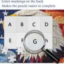 PICKFORU Embroidery Eagle Jigsaw Puzzles 1000 Pieces, American Flag Puzzles for Adults, Colorful Patch Theme as Home Decor