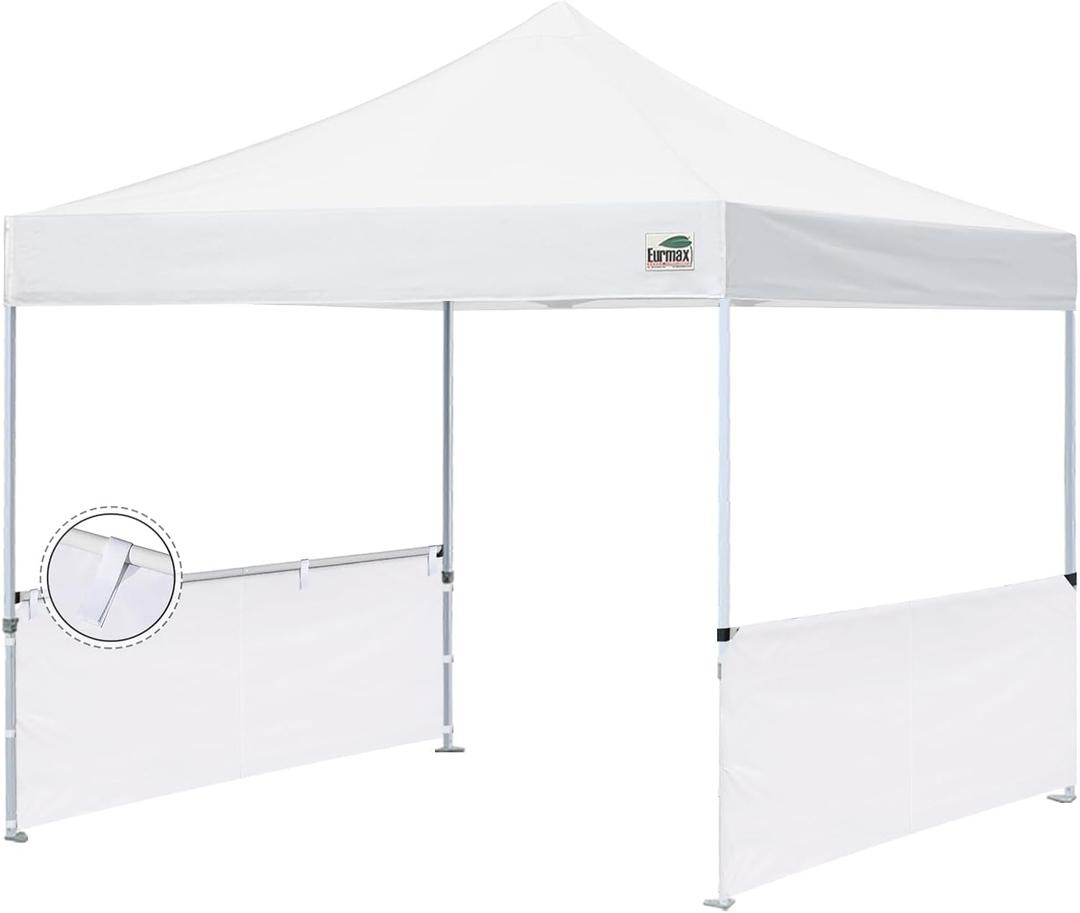 Eurmax USA Instant SunWall for 10x10 Pop up Canopy with Strap, Canopy Half Walls,for Outdoor Instant Canopies, 2 Packs Half Sidewall Only(White)
