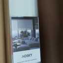 AOSKY Light Filtering Roller Shades Cordless Blinds for Windows, 1% Openness Free-Stop Shades with Valance, Thermal Insulated Fabric, UV Protection, Natural Woven Blinds36" W x 72" H, White