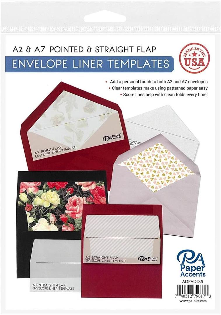 Envelope Liner Templates 4pc A2 & A7