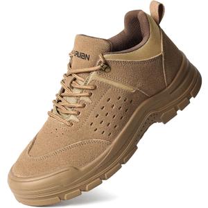 Furuian Steel Toe Shoes for Men Comfortable Lightweight Work Shoes for Men Low Top Steel Toe Safety Puncture Proof Slip Resistant Construction Shoe, 11.5