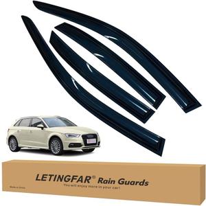 Window Visors Rain Guards for Audi A3 2014 2015 2016 2017 2018 2019 2020 Accessories, Wind Deflectors Vent Shades for Audi A3