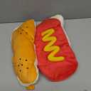 ISMARTEN Hot Dog Pet Costume, Fun Food Halloween Dog Cosplay, Christmas Costumes for Small Dogs, Puppies & Cats (Large, Red & Yellow)