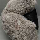 JOLLYVOGUE Calming Dog Bed Medium Size Dog, Anti-Anxiety Donut Medium Pet Bed, 31 inches Fluffy Faux Fur Round Cat Bed, Fits up to 45 lbs Pets (Smoke Brown)