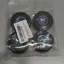 Aluminum 1.3 Wheel Tires for 1/18 TRX4M 1/24 Axia1 SCX24 RC Crawler Car,1.3 in Alloy Wheel Rims & Rubber Tires,4Pcs RC Truck Car Wheels and Tires w/Sponge,Titanium