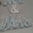 Mr Mrs Sign for Wedding Table,Mr and Mrs Wooden Letters,Large Mr. & Mrs.Party Decoration Items,Head Table Wedding Wood Letter,Blue, 12.5x7x2.5 inches