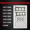 3.3 3.5L Head Gasket Set for Kia Sorento Sedona Cadenza 2014-2020,for Hyundai Santa Fe 3.3L 2013-2019, Azera 3.3 2015-2017 223113CGA0 22311-3CGA0 22311-3L100 22311-3CGB0 Cylinder Gasket Head Bolt