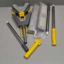 Masthome Sponge Mop,Roller Sponge Mop with 3 Absorbent PVA Mop Refills,Self Squeeze Sponge Mops and Stainless Steel Handle,PVA Sponge Mops for Floor Cleaning (Yellow)