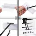 Oudain 8 Inch Slatwall Hooks with Label Holder, 100 Pcs