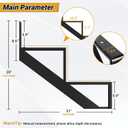3 Pack Steel Stair Step Riser, 2-Step Metal Stair Stringer Heavy Duty, Steel Stair Stringer for 20" Height Deck and Outdoor Steps