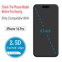 (2 Pack) Designed for iPhone 16 Pro 6.3-inch Tempered Glass Screen Protector, Full Coverage, Anti Scratch, Bubble Free