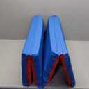 ECR4Kids Everyday Folding Rest Mat, 4-Section, 1in, Classroom Furniture, Blue/Grey