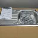 Freestanding Stainless Steel Utility Sink with Faucet and Hose Hook Up