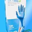 Lot of 3 Blue Nitrile Examination Gloves Powder Free, Size Small, Pack of 100