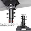 Starlink Gen 3 Mount, Starlink Pole Mount, Starlink Mounting Kit for Starlink Standard Dish V3fits masts from 1.1-2.1in (28-54mm).Starlink gen 3 Pipe Adapter can be Adjusted from 90-180,Black