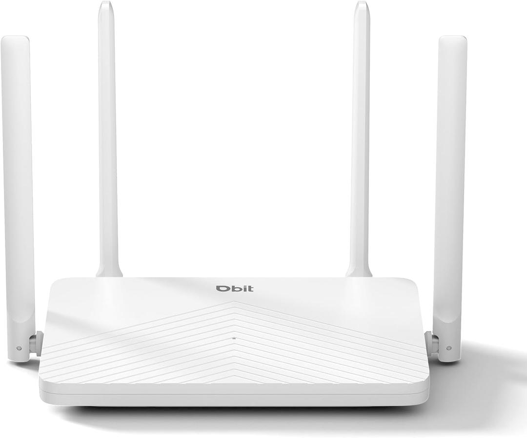 DBIT AC1200 Dual Band Mesh WiFi Router Long Range Wireless Internet Router with 4 x High-Power FEMs, 4 x 10/100/1000 Mbps Gigabit Ports, WPA3 Security, Parental Controls, Guest Network (T18-21K Pro)