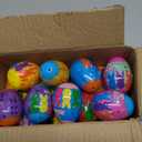 24 PCS Prefilled Easter Eggs with Bunny Pop Bubble Fidget Keychains Toy Inside for Kids Boys Girls Easter Basket Stuffers Party Favors Easter Egg Fillers Hunt